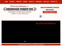 Tablet Screenshot of chimneysweepsofsherwoodforest.com